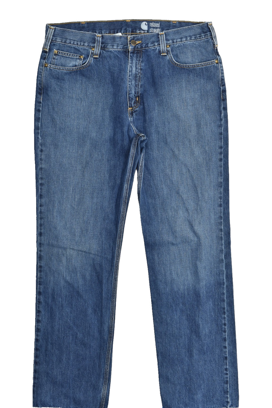 Carhartt B320 WTB Relaxed Fit Straight Leg Blue Jeans Mens 38 x 36 Workwear Deni
